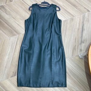 Lauren Ralph Lauren Dark Green Faux Leather Jumper Dress.  Size 16 US.